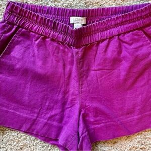 J.Crew purple linen shorts, size 2